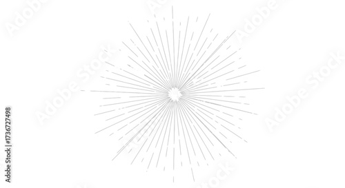 Geometric Burst Radiating Light Rays Abstract Design Concept