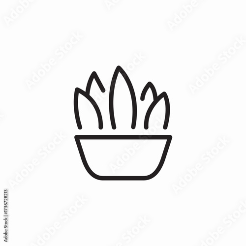agave house plant icon sign vector