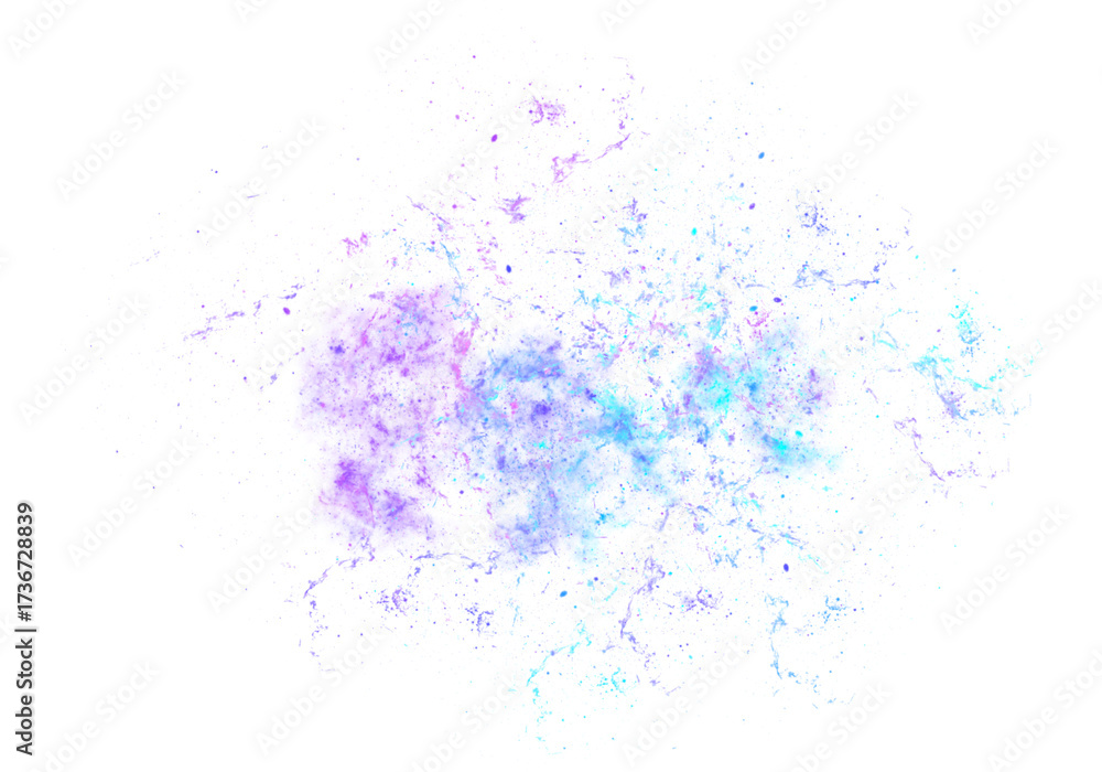 Fototapeta premium Abstract Galaxy Nebula in Blue and Purple PNG Transparent Background