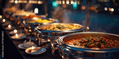 Steaming hot buffet spreads, a culinary adventure awaits with delicious dishes warming guests and creating a memorable dining experience for any event