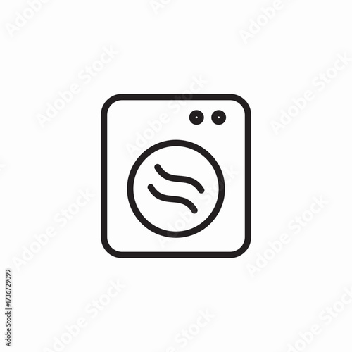 laundry machine icon sign vector