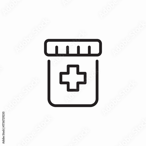 medicine lid container icon sign vector