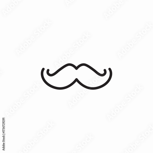 mustache groom icon sign vector