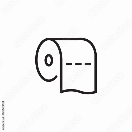 roller paper icon sign vector