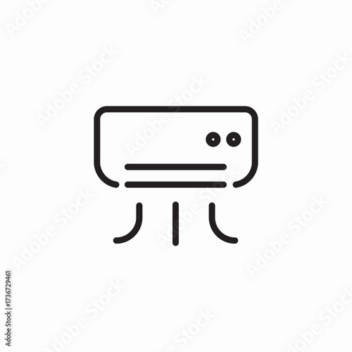 room air conditioner icon sign vector
