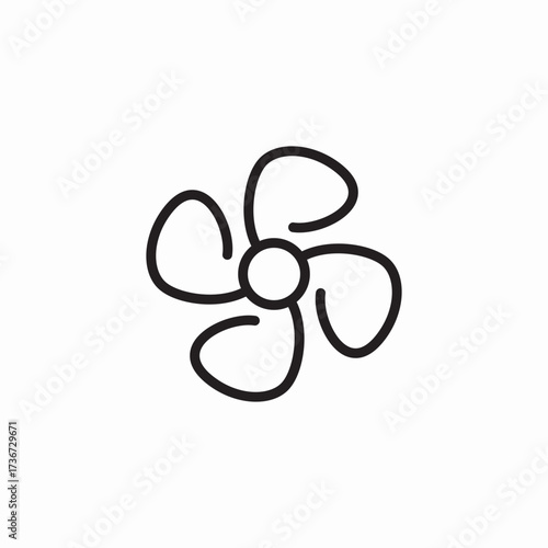 temperature fan icon sign vector