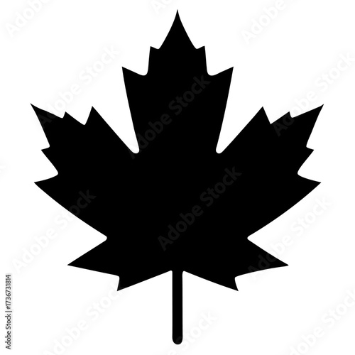 canadian maple leaf with black color design vector