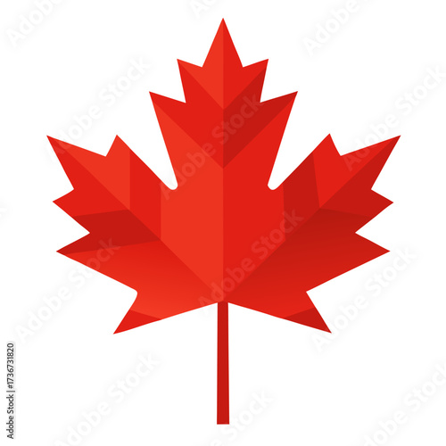 Eye catchy and colorful leaf illustration. Canadian wonderful red maple leaf.