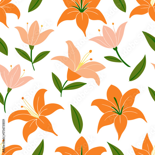 Nice floral vector art design for background. seamless background with flowers