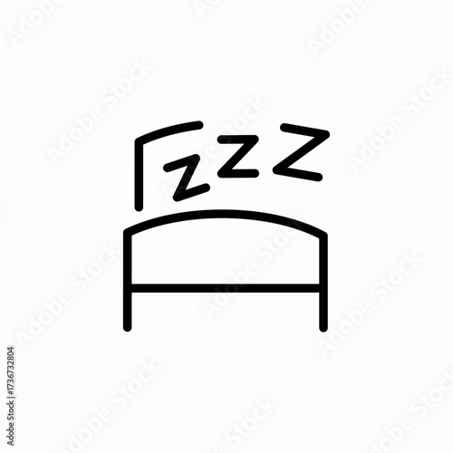 bed sleeping icon sign vector