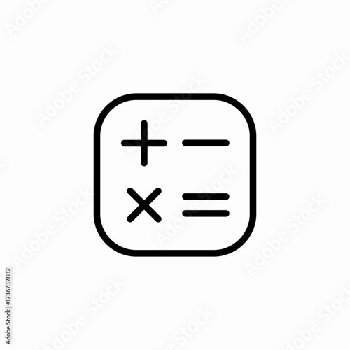calculator platform icon sign vector