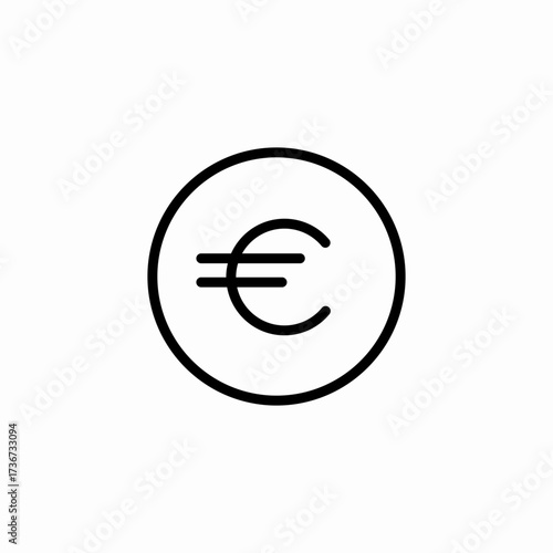 euro coin icon sign vector