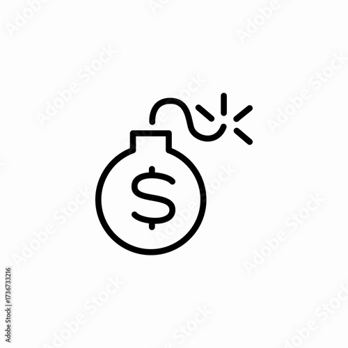 financial bomb icon sign vector