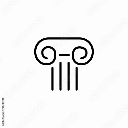 history pillars icon sign vector