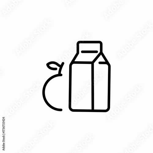 juice box icon sign vector