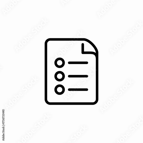 list points document icon sign vector