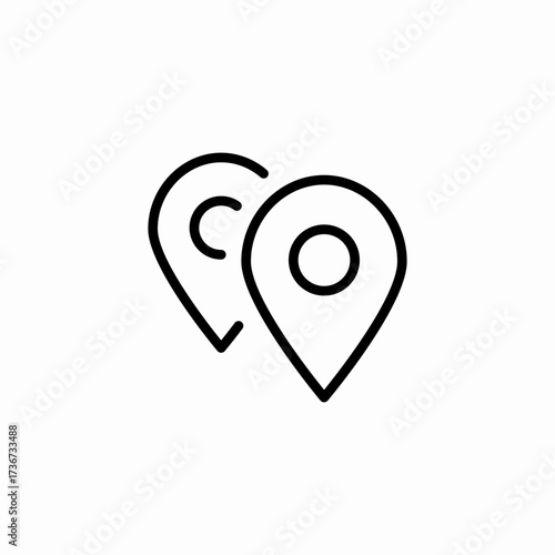 location spots icon sign vector