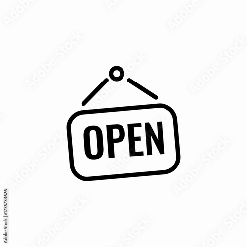 open store announcement icon sign vector