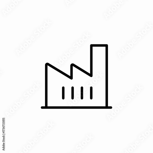 saw tooth factory icon sign vector