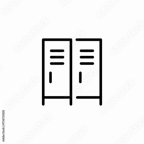 school lockers icon sign vector