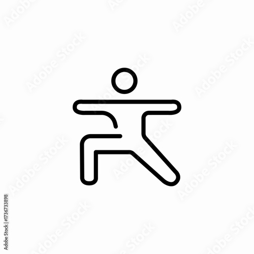 standing exercises icon sign vector
