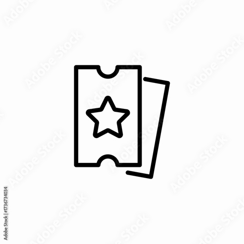 vip tickets icon sign vector
