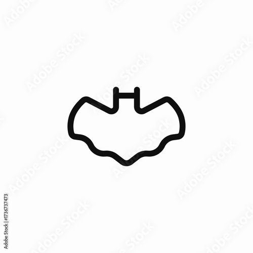 bat wings icon sign vector