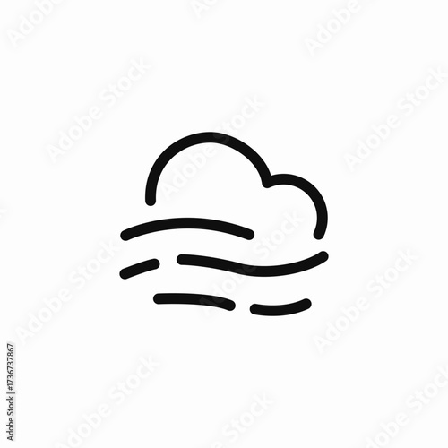 foggy cloudy icon sign vector