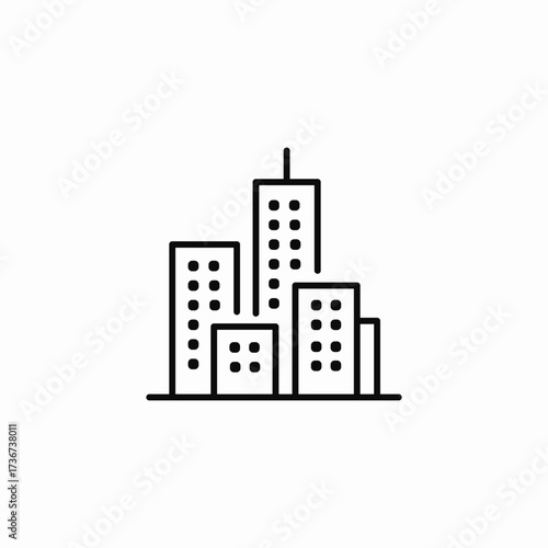 large city icon sign vector