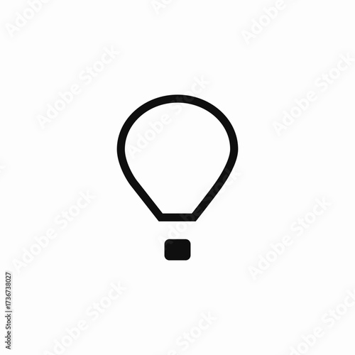 large hot air balloon icon sign vector
