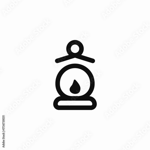 lantern light icon sign vector