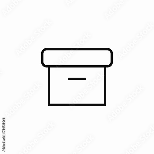 lid box icon sign vector