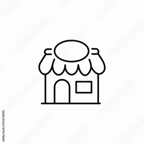 local store icon sign vector