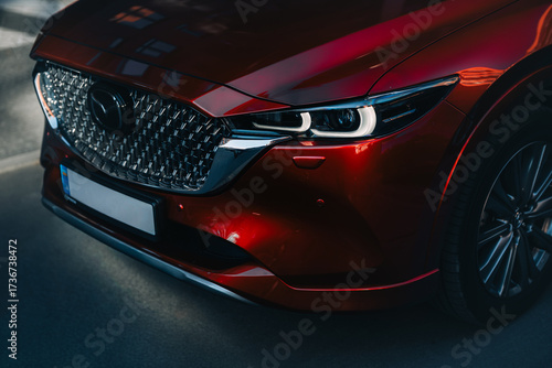 Ταπετσαρία luxury red car on mazda test drive day