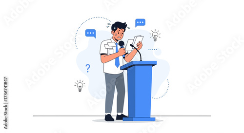 Public Speaking Anxiety: A Depiction Of Stage Fright And Nervousness During A Presentation
