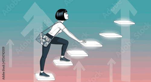 Reaching For New Heights: Ambition, Progress, And Upward Mobility In This Illustration