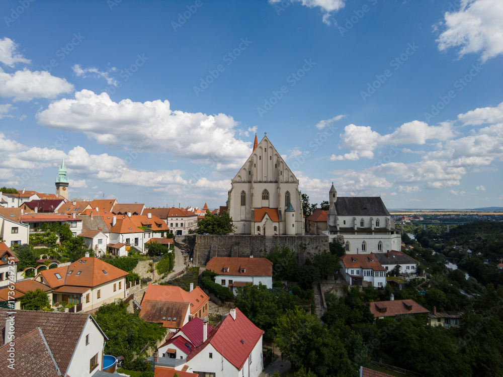 Fototapeta premium Znojmo, Czech Republic - August 10, 2025: Cityscape. Urban architecture. Street view