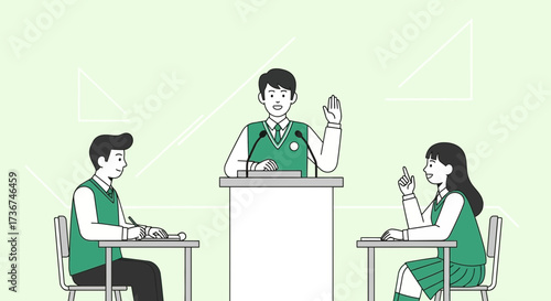 Student Debating The Politics Of The Future In A Classy Educational Setting