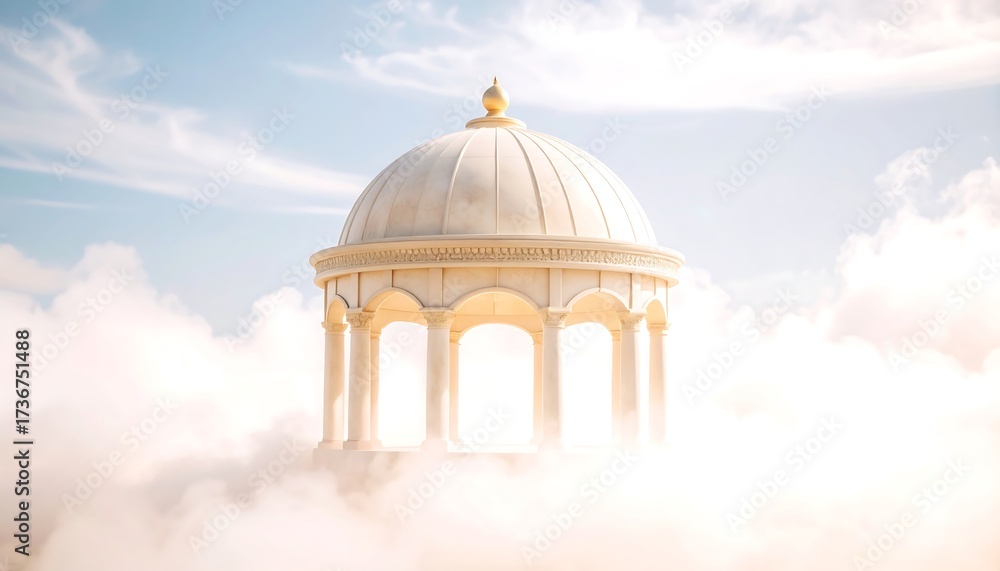 Fototapeta premium Dome Structure in the Clouds with Sky and Clouds