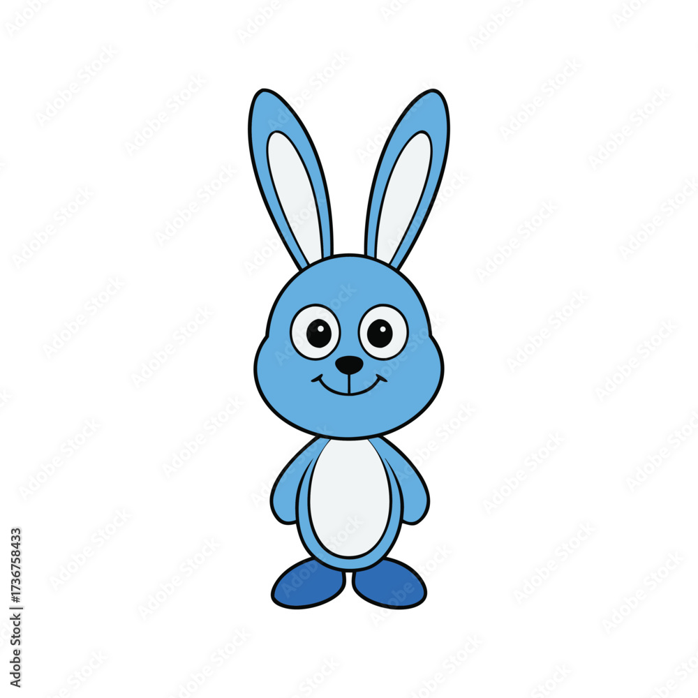 Obraz premium Cute Bunny Cartoon Illustration