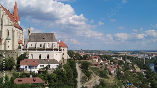 Znojmo, Czech Republic - August 10, 2025: Cityscape. Urban architecture. Street view