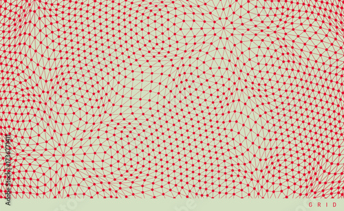 Lattice structure. Science or technology background. Graphic design. 3d grid surface. Abstract vector illustration.