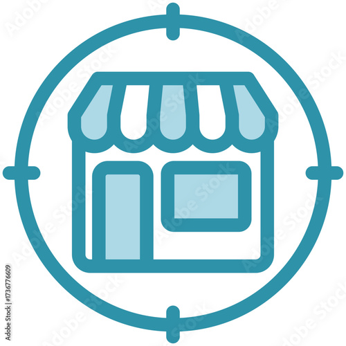 Niche Market Icon, Mini Illustration Relate To Capital Market, Market Research. Use For Modern Concept, Ui, Ux Web And App Development.