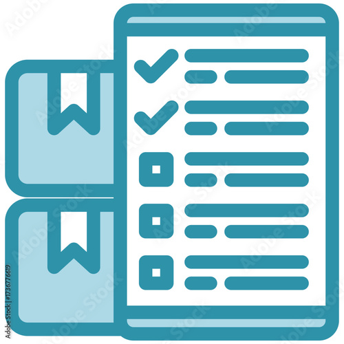 Product Survey Icon, Mini Illustration Relate To Capital Market, Market Research. Use For Modern Concept, Ui, Ux Web And App Development.