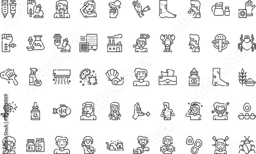 Medical and healthcare- Icons Modern Illustration Symbol Design Template for Web and Mobile UI. Editable Stroke Pictogram for Business Projects and Apps.
