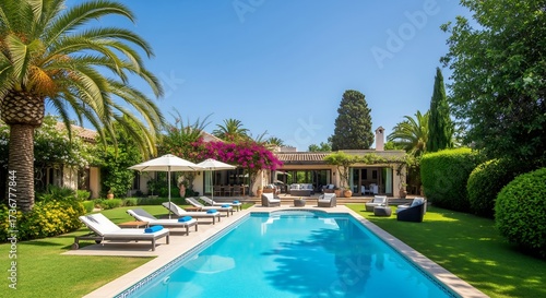 Wallpaper Mural Cozy Pool Villa Garden Torontodigital.ca