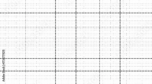 Black lined paper grid dotted texture vector background for retro poster design, abstract overlays, and technical graphic artworks