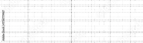 Black lined paper grid dotted texture vector background for retro poster design, abstract overlays, and technical graphic artworks