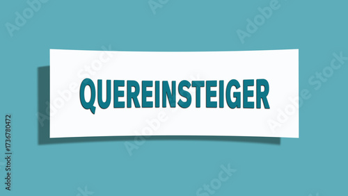 Quereinsteiger (Lateral entrants) - A card isolated on light green background.