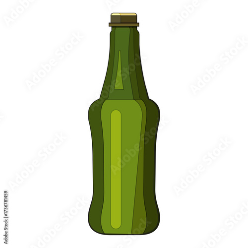 Old-Style Drink Bottle Illustration